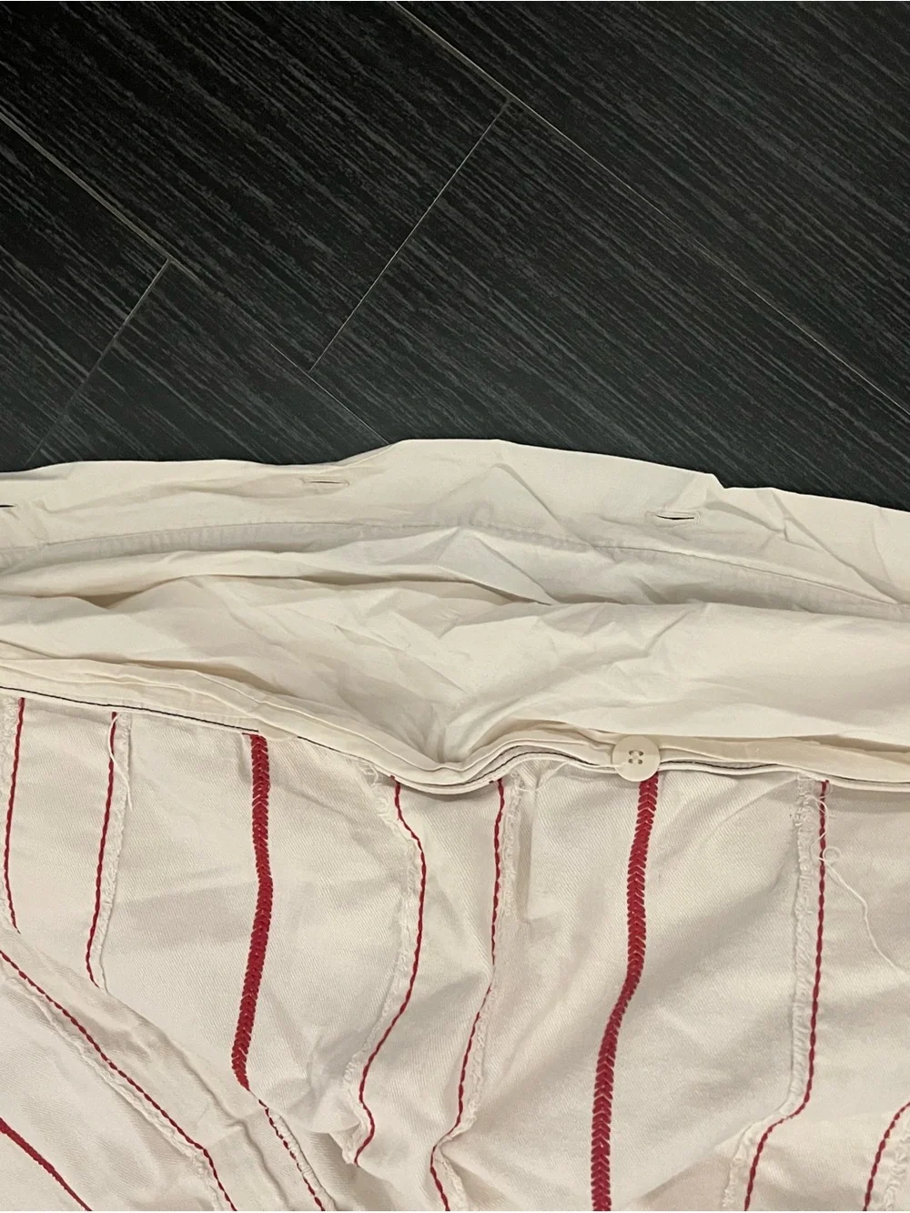Baby & Child Restoration Hardware Vintage Baseball Cream w/ Red Stripe Duvet